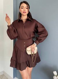 Blusenset mit High-Waist Rock