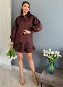 Blusenset mit High-Waist Rock