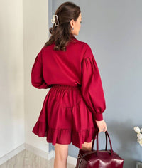 Blusenset mit High-Waist Rock