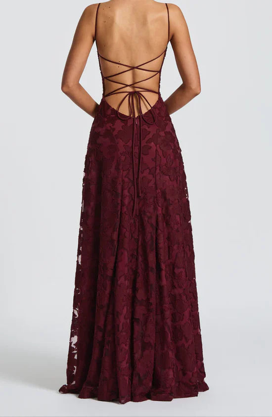 Lucy - Zartes Maxikleid mit Spitzendetail